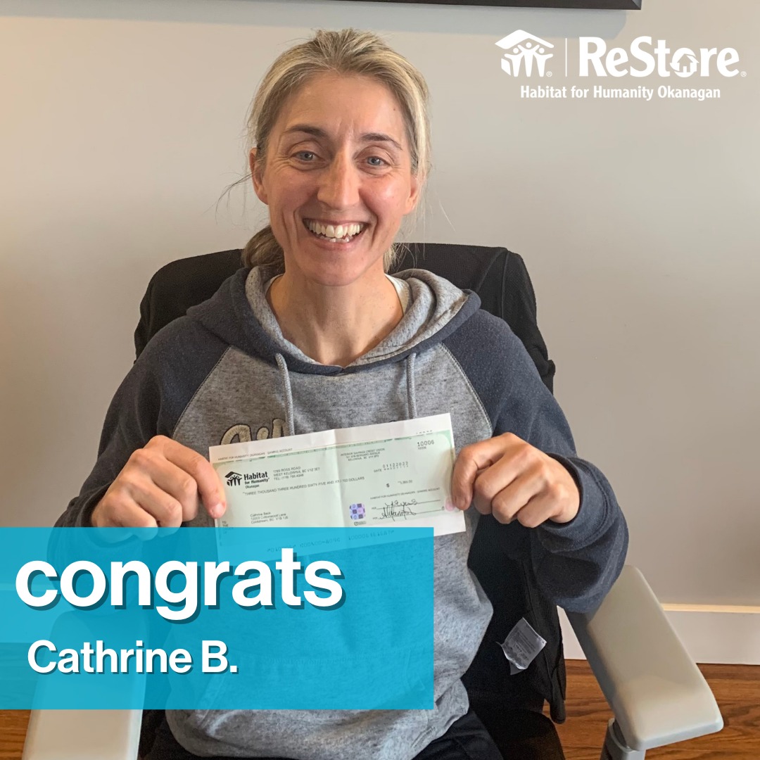 ReStore 50/50 Raffle Winner December 31, 2021 Habitat For Humanity