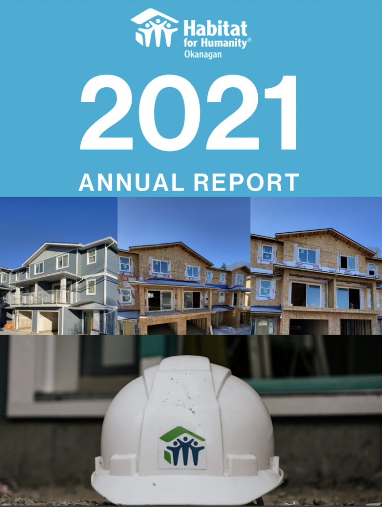 2021 Annual Report Habitat For Humanity Okanagan