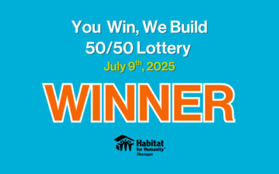 You Win, We Build 50/50 lottery Draw #1 Winner!